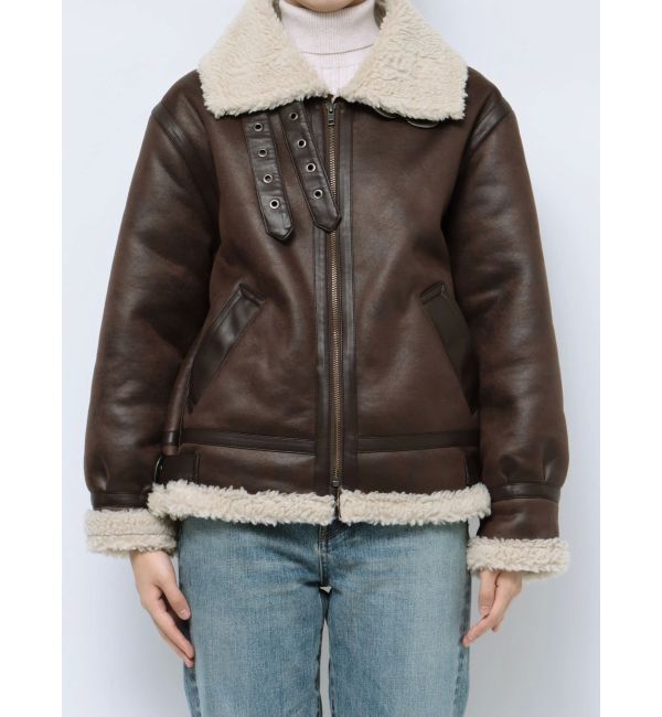 Ungrid「フェイクムートンボアブルゾン」|ブルゾン・スタジャン|