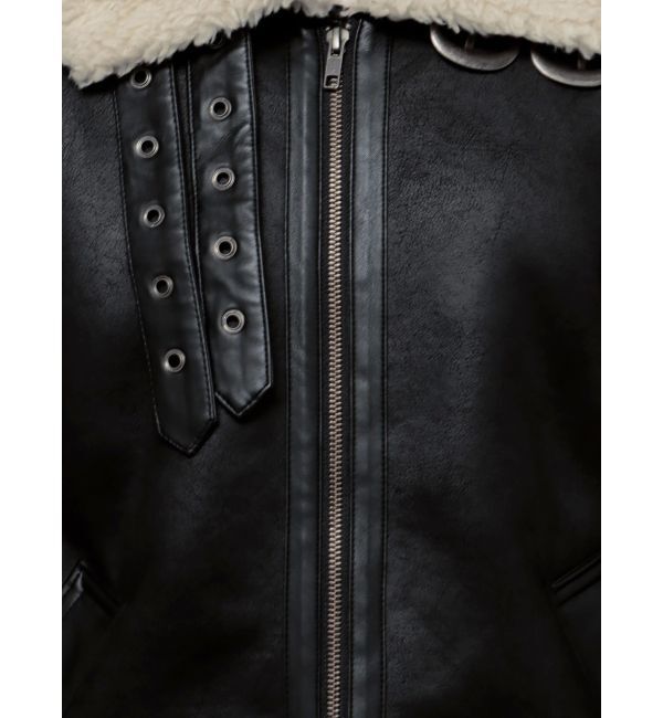 Ungrid「フェイクムートンボアブルゾン」|ブルゾン・スタジャン|