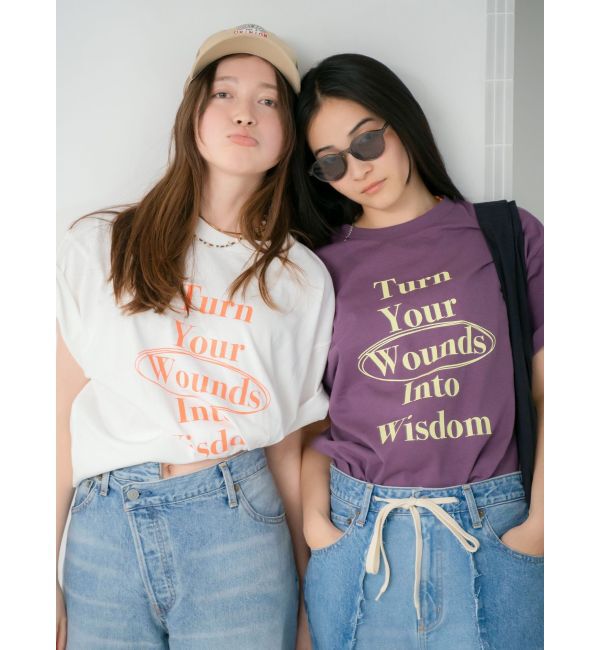 Ungrid「ヴィンテージウォッシュロゴビッグTee」|Tシャツ・カットソー|