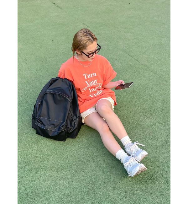 Ungrid「ヴィンテージウォッシュロゴビッグTee」|Tシャツ・カットソー|