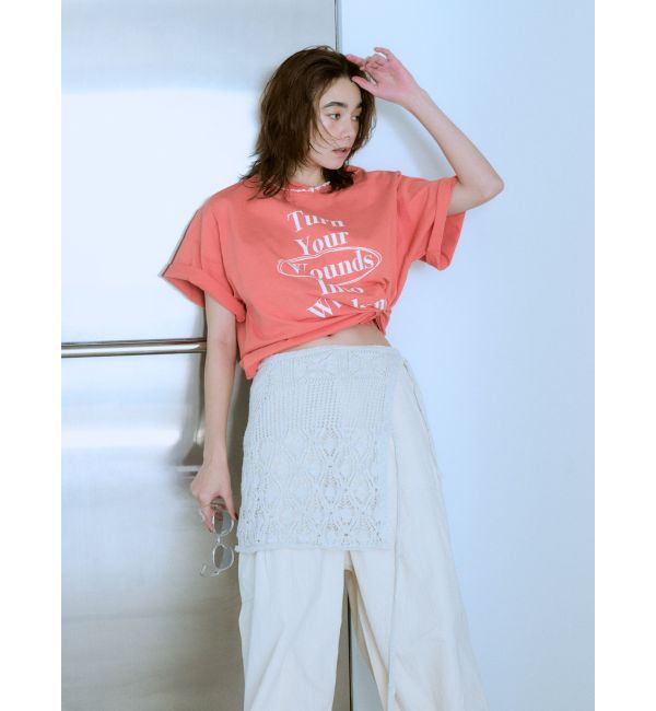 Ungrid「ヴィンテージウォッシュロゴビッグTee」|Tシャツ・カットソー|