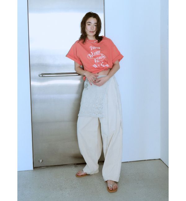 Ungrid「ヴィンテージウォッシュロゴビッグTee」|Tシャツ・カットソー|