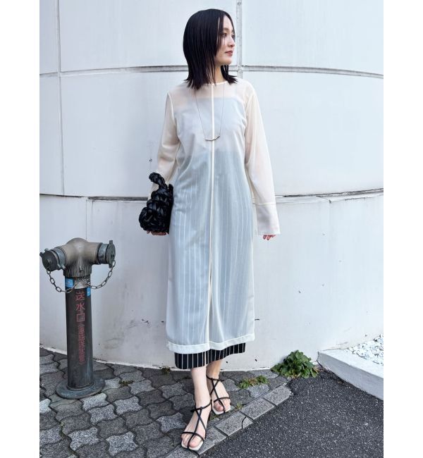 LAGUNAMOON「シアーロングスリットプルオーバー」|ニット・セーター|