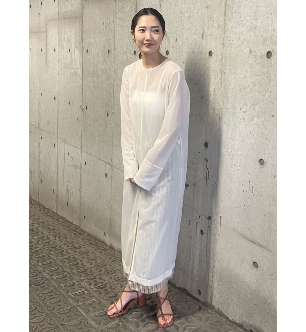 LAGUNAMOON「シアーロングスリットプルオーバー」|ニット・セーター|