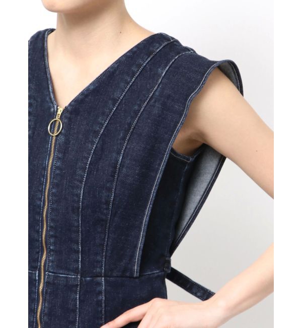 LAGUNAMOON「【Leeコラボ】フレアスリーブデニムワンピース」|ワンピース|