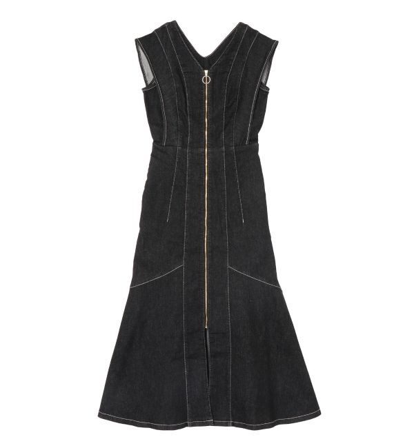 LAGUNAMOON「【Leeコラボ】フレアスリーブデニムワンピース」|ワンピース|