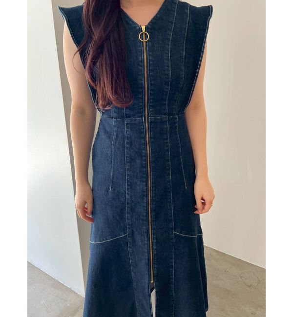 LAGUNAMOON「【Leeコラボ】フレアスリーブデニムワンピース」|ワンピース|