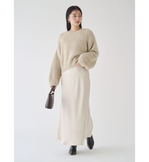 LAGUNAMOON「バイヤスサテンナロースカート」|スカート|