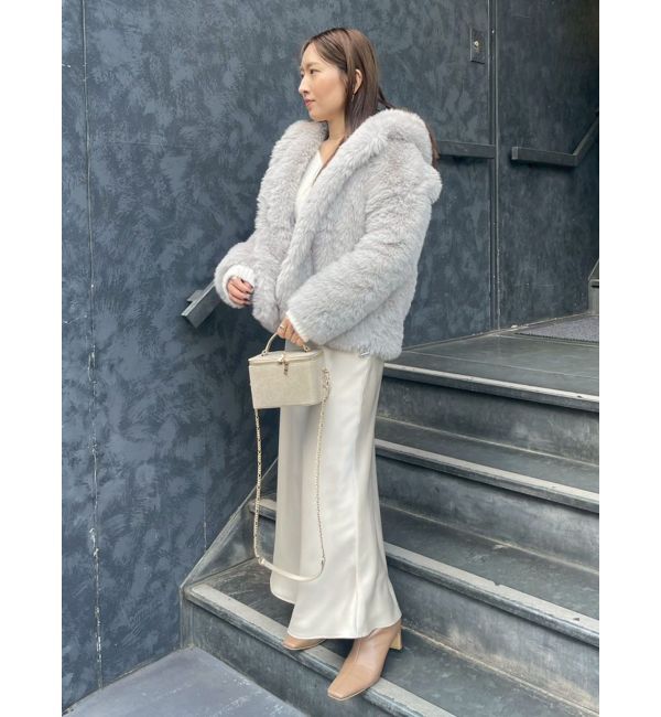 LAGUNAMOON「バイヤスサテンナロースカート」|スカート|