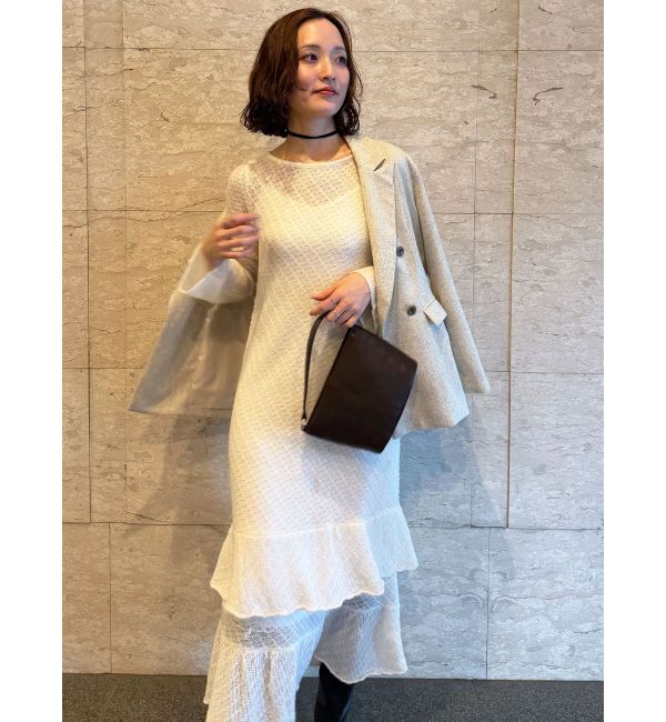 LAGUNAMOON「ニッティングパターンヘムフリルニットワンピース」|ワンピース|