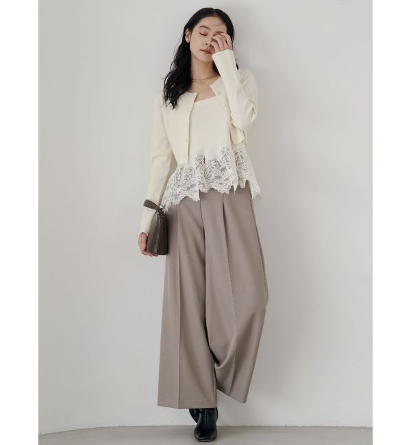 LAGUNAMOON「レースペプラムニットアンサンブル」|ニット・セーター|