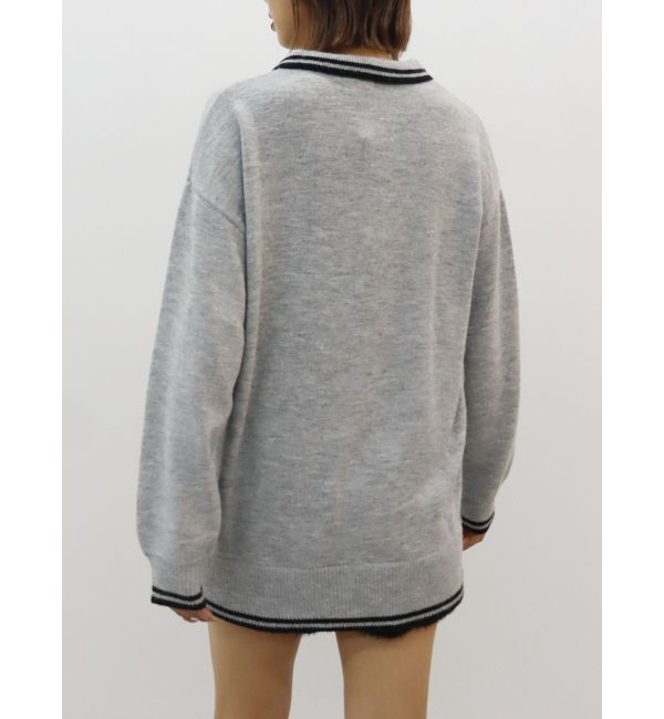 EVRIS「ワンポイントポロニットトップス」|ニット・セーター|