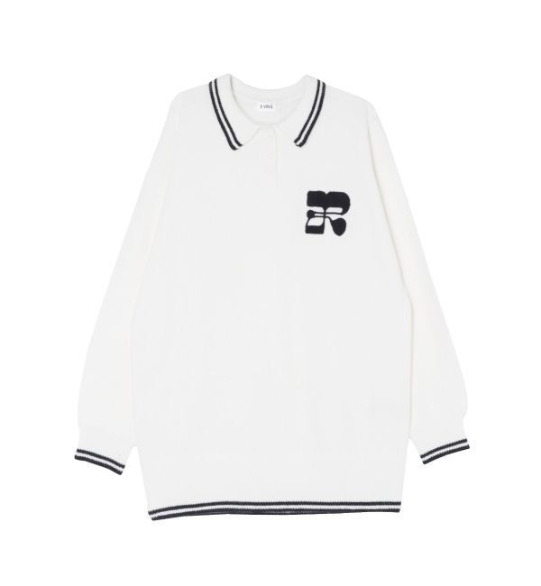 EVRIS「ワンポイントポロニットトップス」|ニット・セーター|