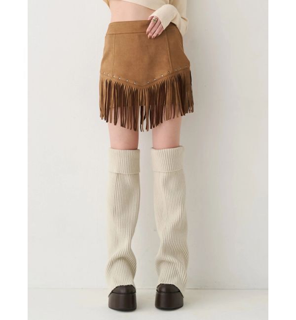 EVRIS「レッグウォーマーセットチャンキーヒールローファー」|その他|ブラウン