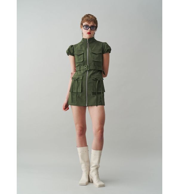 jouetie「ミリタリーZIPミニワンピース」|ワンピース|