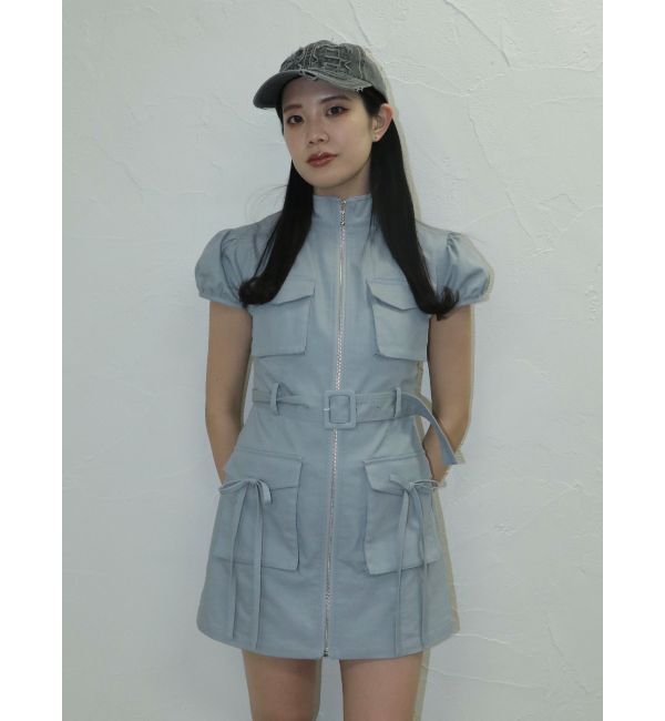 jouetie「ミリタリーZIPミニワンピース」|ワンピース|