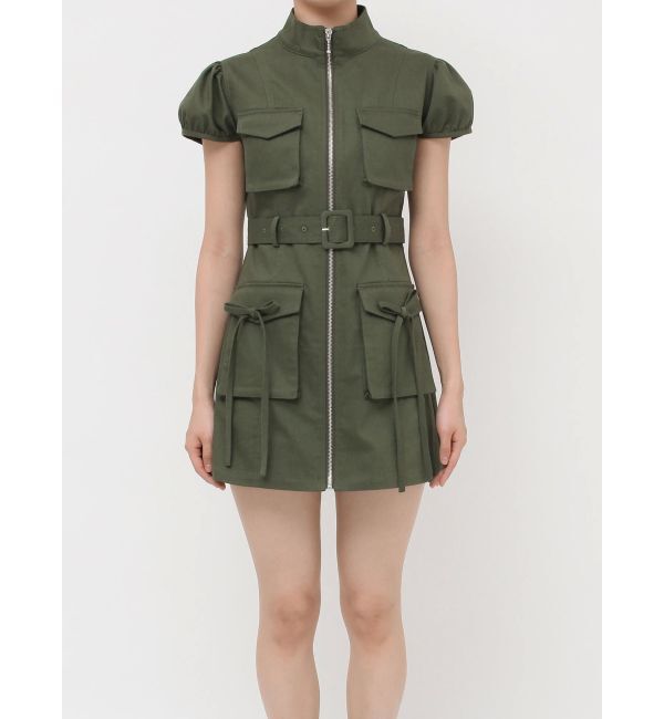 jouetie「ミリタリーZIPミニワンピース」|ワンピース|