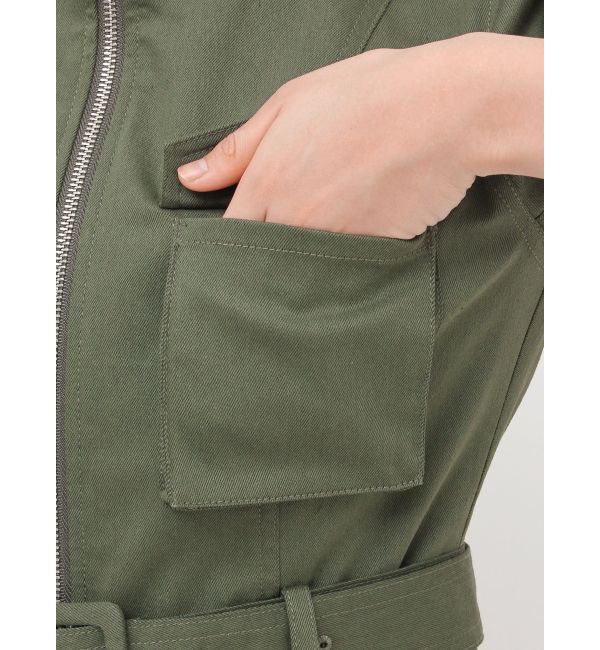 jouetie「ミリタリーZIPミニワンピース」|ワンピース|