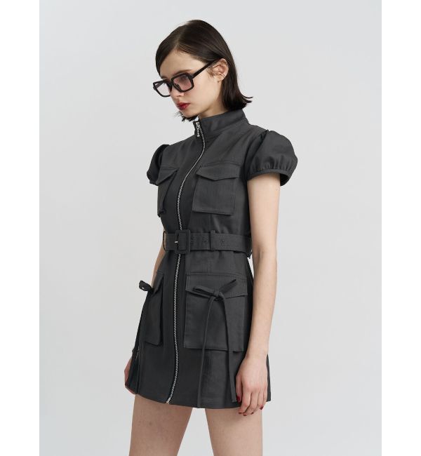 jouetie「ミリタリーZIPミニワンピース」|ワンピース|