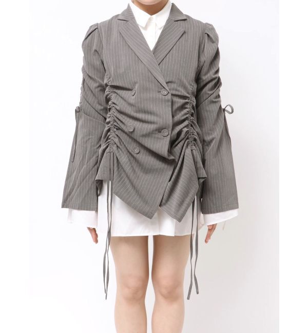 jouetie「ギャザーリボンジャケットミニワンピース【セットアップ対応】」|ワンピース|