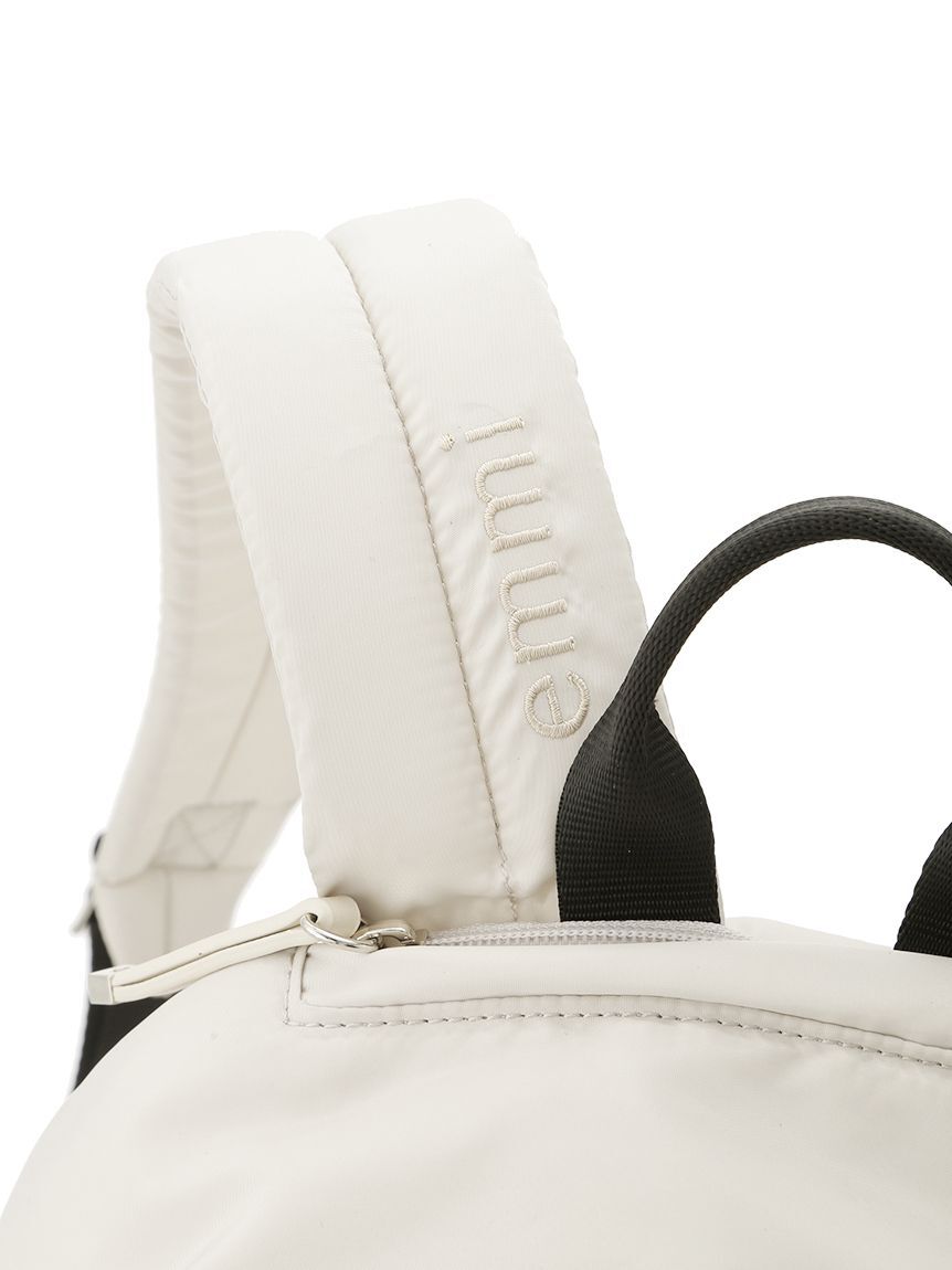 emmi atelier「eco 撥水レザーパイピングギャザーボディーバックパック」|リュック|