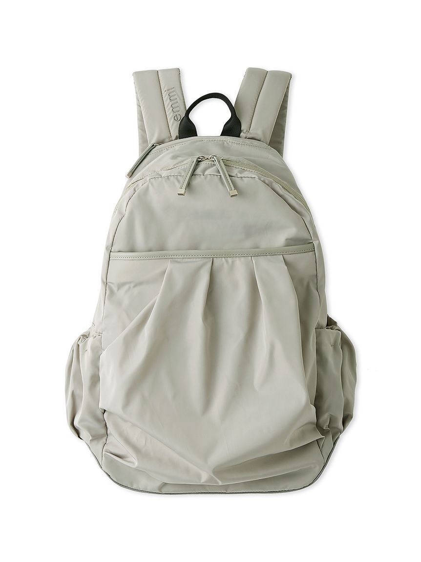 emmi atelier「eco 撥水レザーパイピングギャザーボディーバックパック」|リュック|OLV