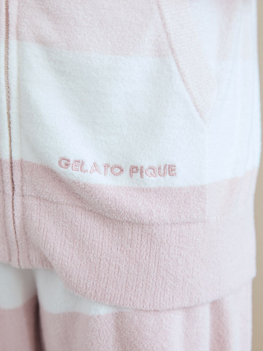 gelato pique「スムーズィーlite3ボーダーパーカ」|ルームウェア|