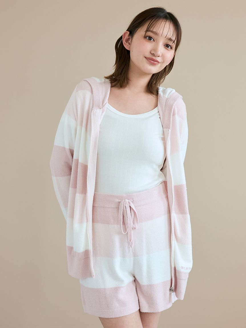 gelato pique「スムーズィーlite3ボーダーパーカ」|ルームウェア|