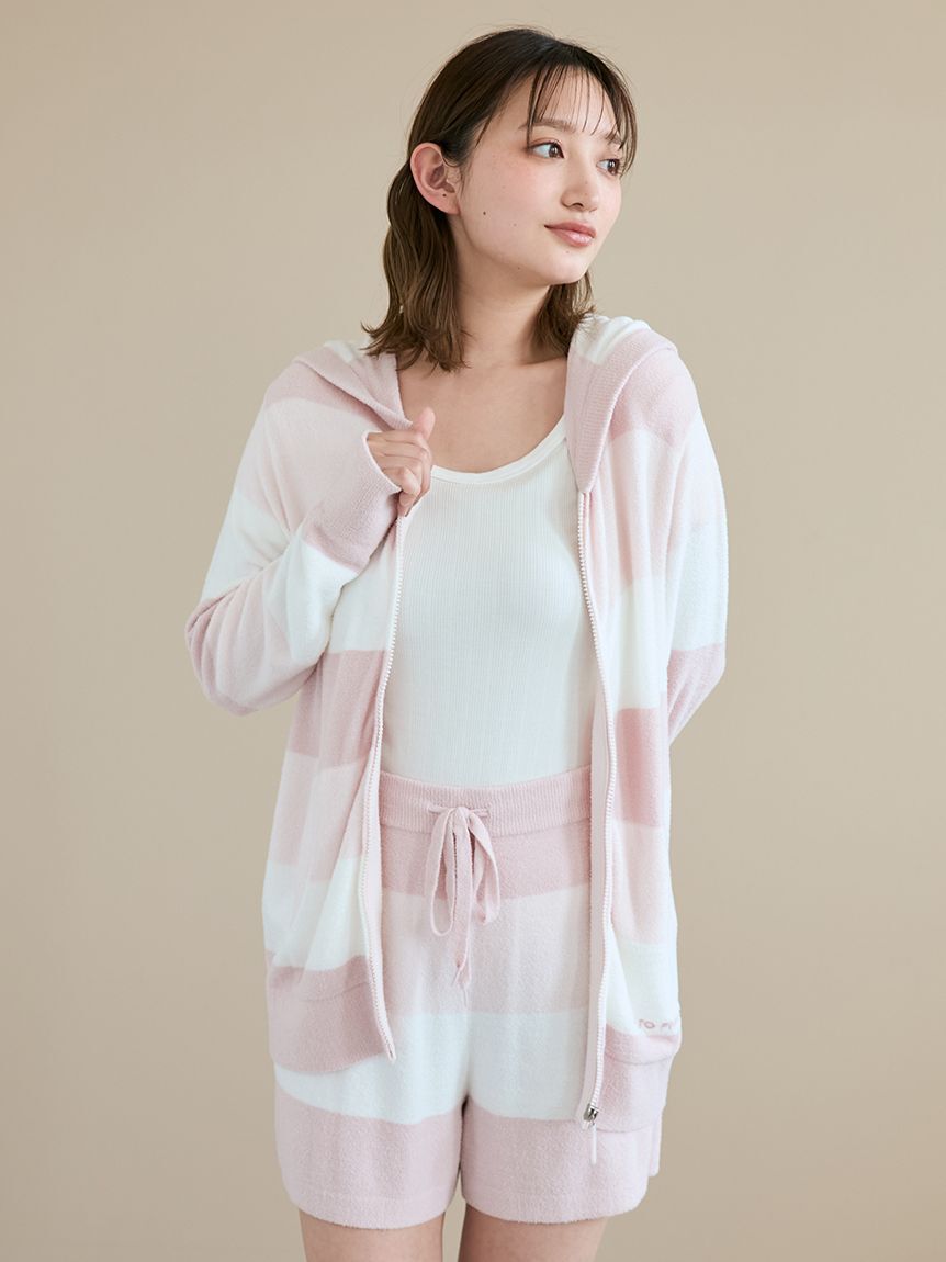 gelato pique「スムーズィーlite3ボーダーパーカ」|ルームウェア|