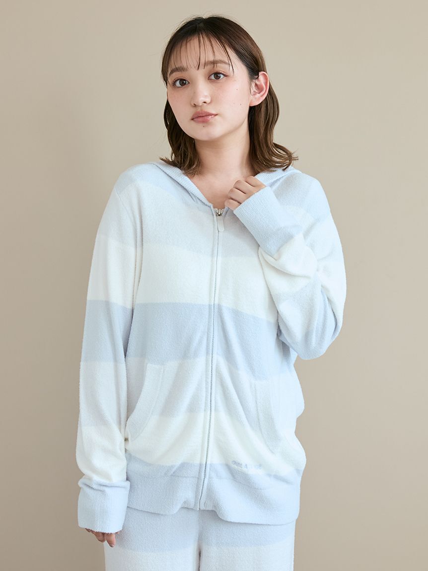 gelato pique「スムーズィーlite3ボーダーパーカ」|ルームウェア|