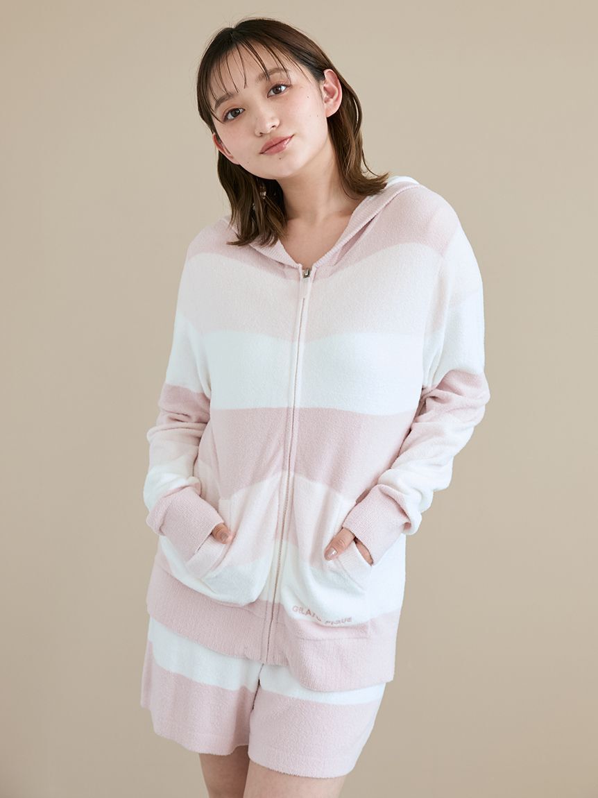 gelato pique「スムーズィーlite3ボーダーパーカ」|ルームウェア|