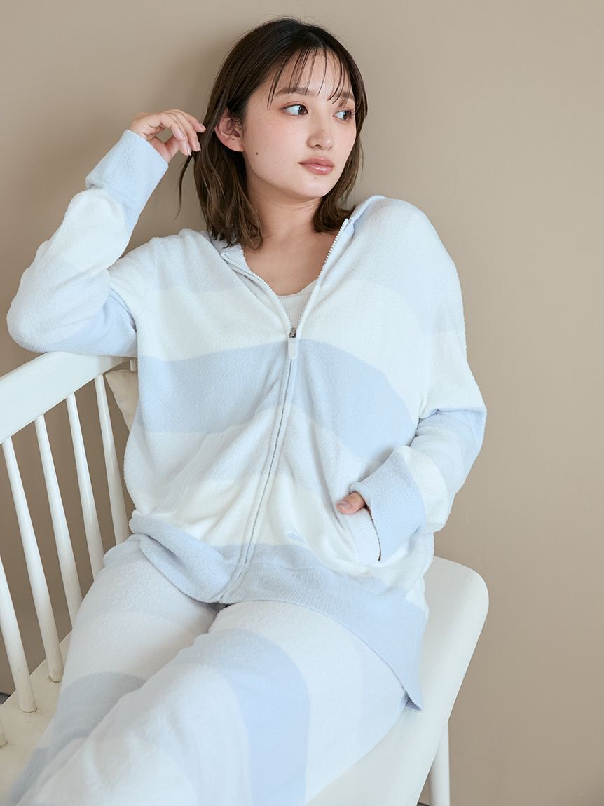 gelato pique「スムーズィーlite3ボーダーパーカ」|ルームウェア|