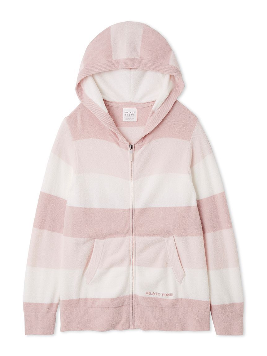 gelato pique「スムーズィーlite3ボーダーパーカ」|ルームウェア|