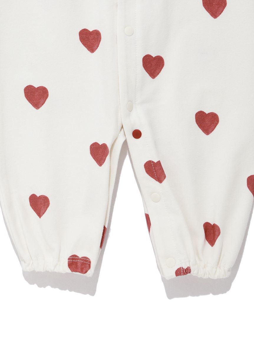 GELATO PIQUE KIDS & BABY「【BABY】新生児ハート柄2WAYオール」|ロンパース|