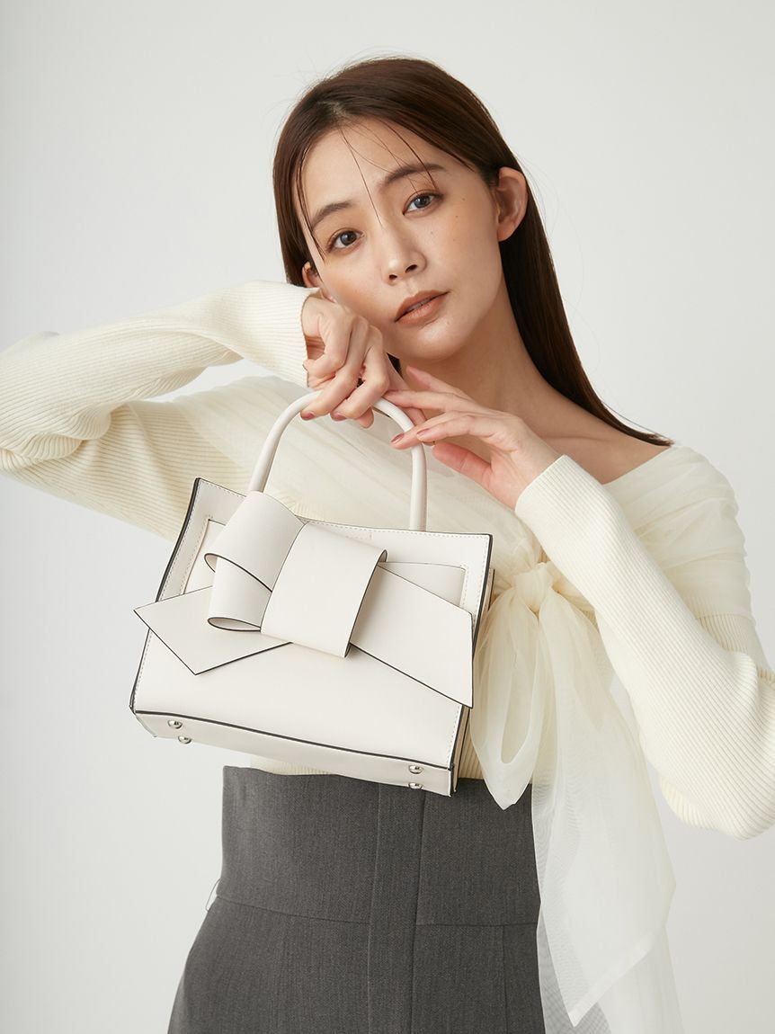 FRAY I.D「【ルエル】リボンミドルバッグ【WEB限定カラーあり】」|ハンドバッグ|