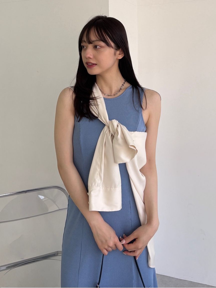 FRAY I.D「ウォッシャブルクールサテンシャツ／ウォッシャブル・接触冷感」|シャツ・ブラウス|