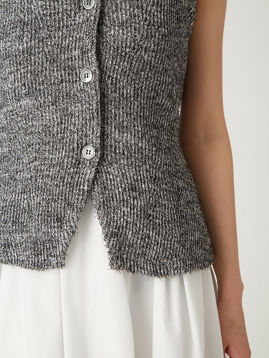 FRAY I.D「セミフレアニットジレカーディガン」|ニット・セーター|