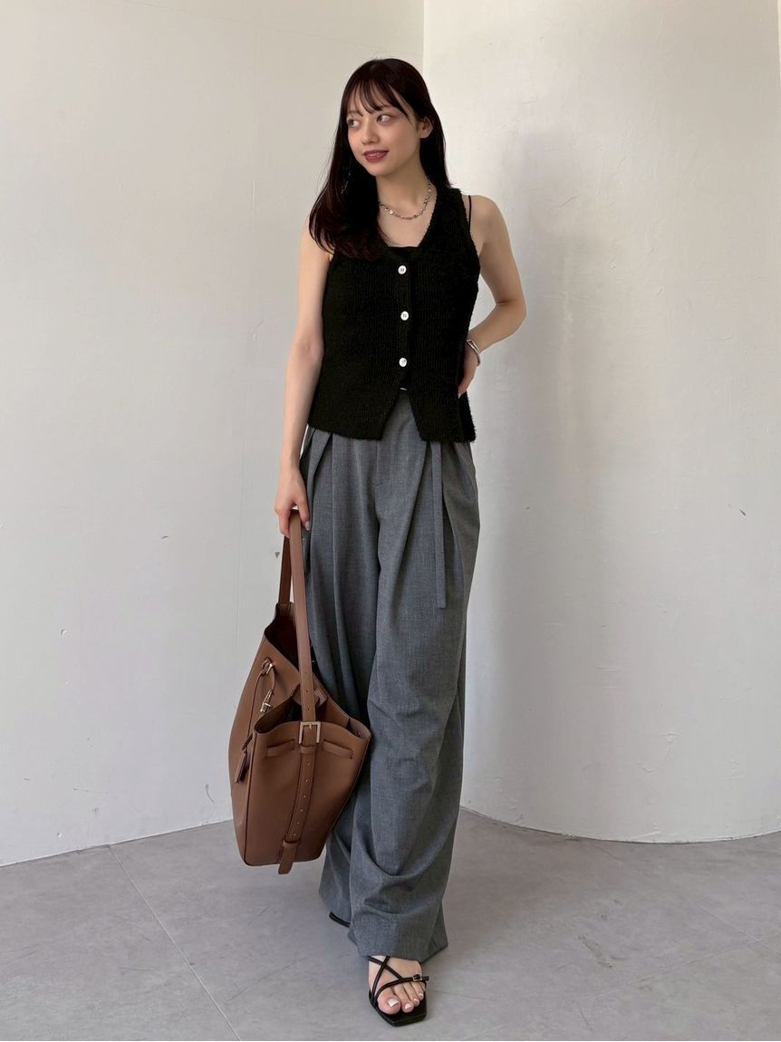 FRAY I.D「セミフレアニットジレカーディガン」|ニット・セーター|