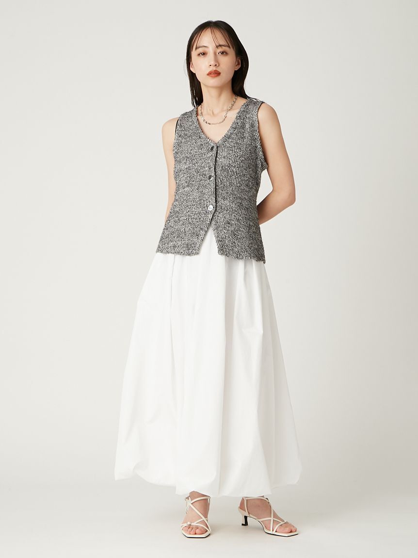 FRAY I.D「セミフレアニットジレカーディガン」|ニット・セーター|