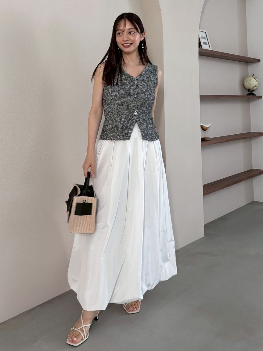 FRAY I.D「セミフレアニットジレカーディガン」|ニット・セーター|