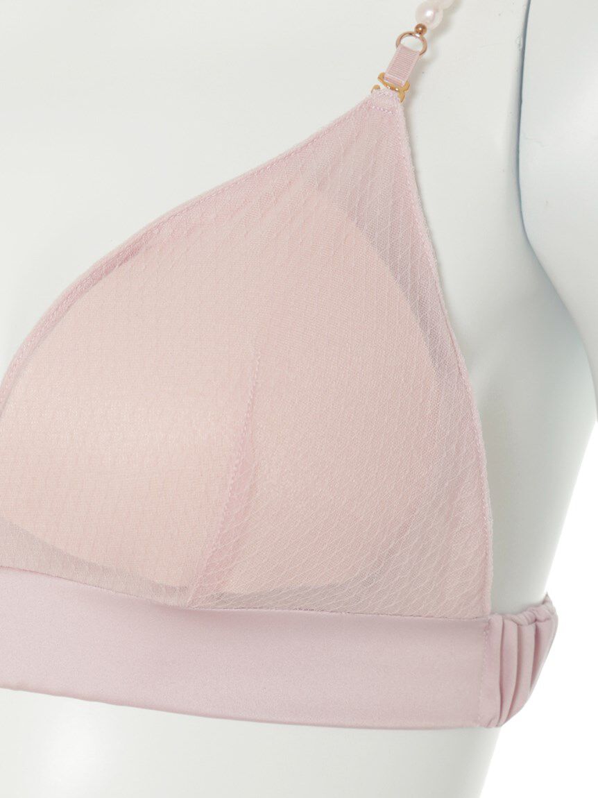 LILY BROWN Lingerie「【LILY BROWN Lingerie】パールストラップ ノンワイヤーブラ・ショーツセット」|インナー|