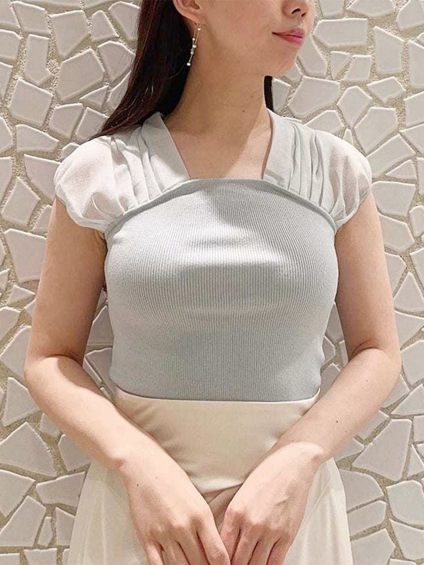 CELFORD「シルクブレンド2WAYニットプル」|ニット・セーター|SAX