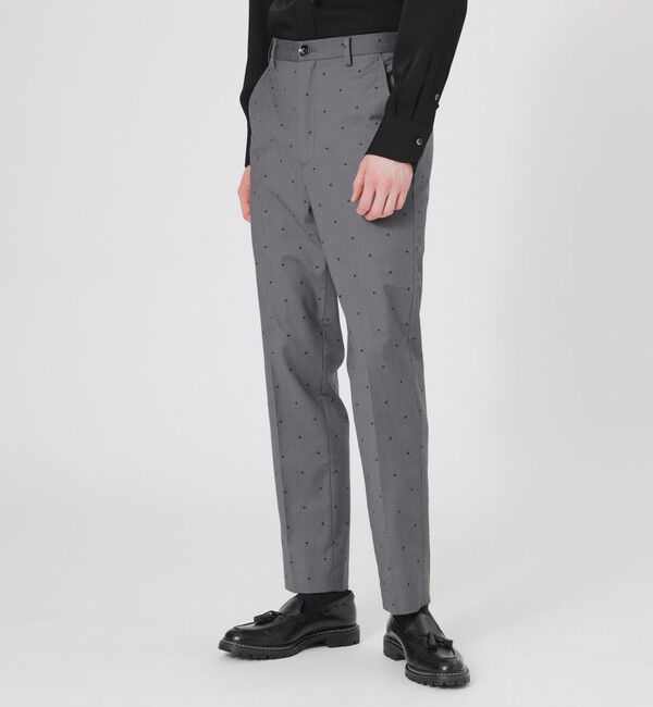  「エンブロイダリーアスタリスクスラックス」|スラックス|グレー