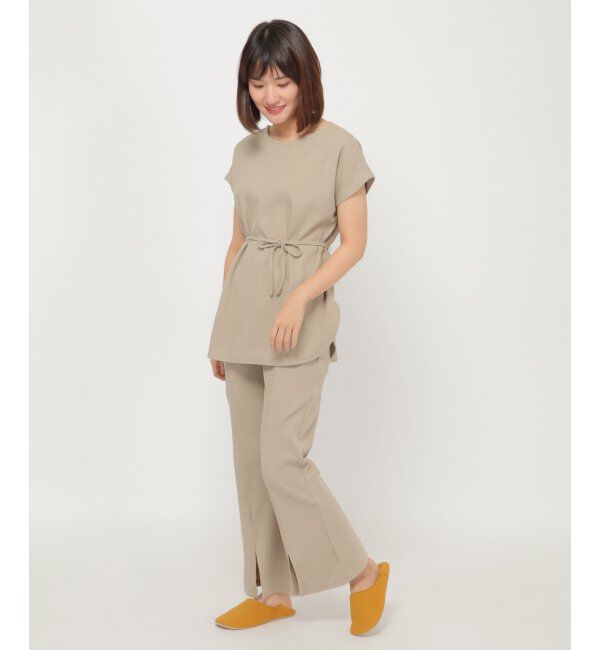 IKKA LOUNGE「テレコノースリーブプルオーバー」|Tシャツ・カットソー|