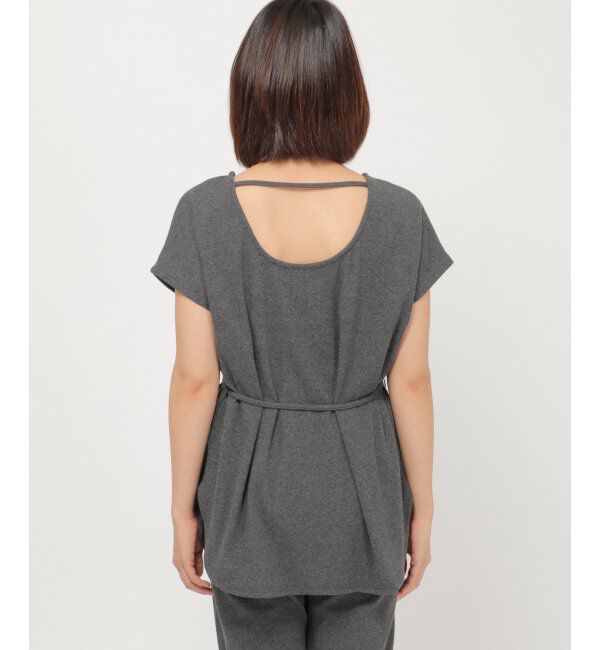 IKKA LOUNGE「テレコノースリーブプルオーバー」|Tシャツ・カットソー|