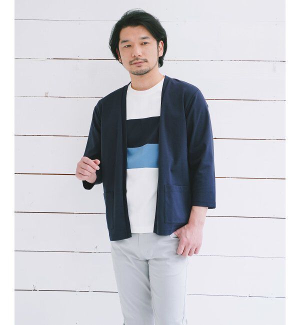ikka「清潔軽快 8分袖カーデ」|カーディガン|