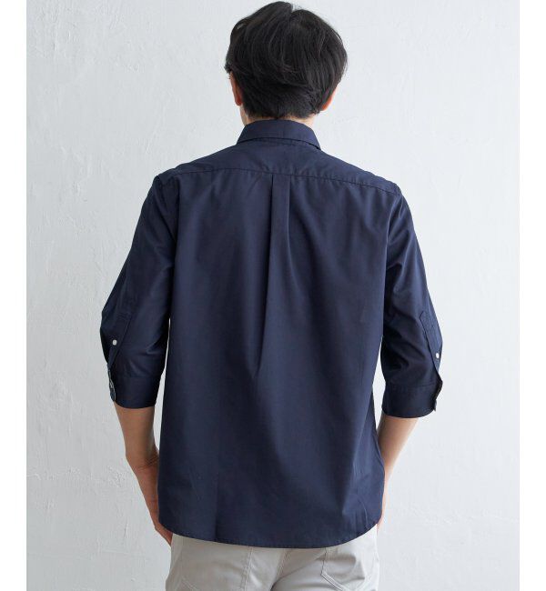 ikka「7分袖ブロックス切り替えシャツ」|シャツ・ブラウス|