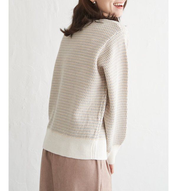 ikka「幾何ジャガードニットプルオーバー」|プルオーバー|