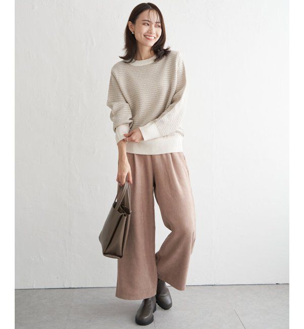 ikka「幾何ジャガードニットプルオーバー」|プルオーバー|