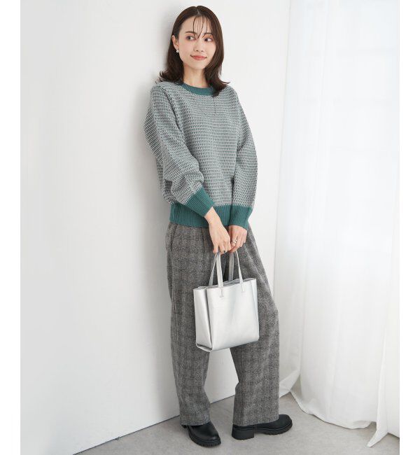 ikka「幾何ジャガードニットプルオーバー」|プルオーバー|